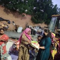 Ration Distribution at JodhpurNagaloka – Manuski Relief Work