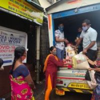 Ration Kit Distribution at Dharavi- MumbaiNagaloka – Manuski Relief Work