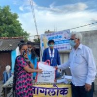Ration Kit distribution at Nagpur by Nagaloka and Flight India teamNagaloka – Manuski Relief Work