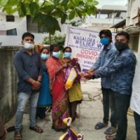 Ration Kit Distribution to Labours and PLHIV widows at Kalaburgi- KarnatakaNagaloka – Manuski Relief Work